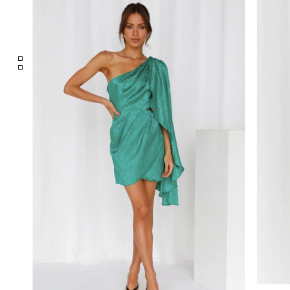 Emerald Cape Dress